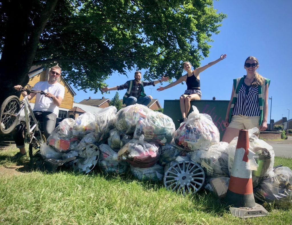 Litter picking in Kettering